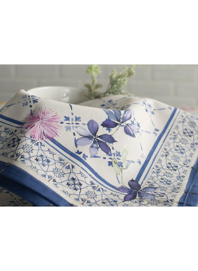 Napkin 100% Cotton Set Of 4 Cloth Napkin Decorative Washable Napkins Home Kitchen Dining Cocktail Parties & Camping Faience Spring/Summer (20”X20”)