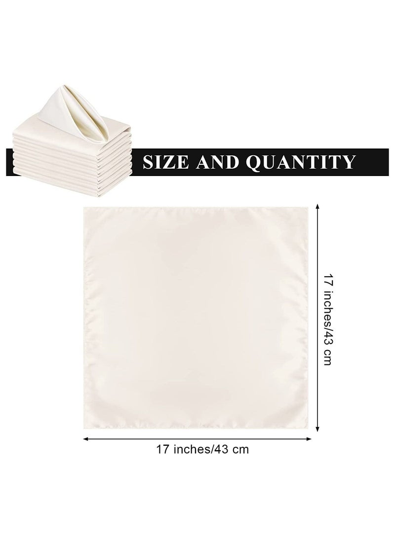 Satin Napkins, Square Table 10 Pcs 17x17