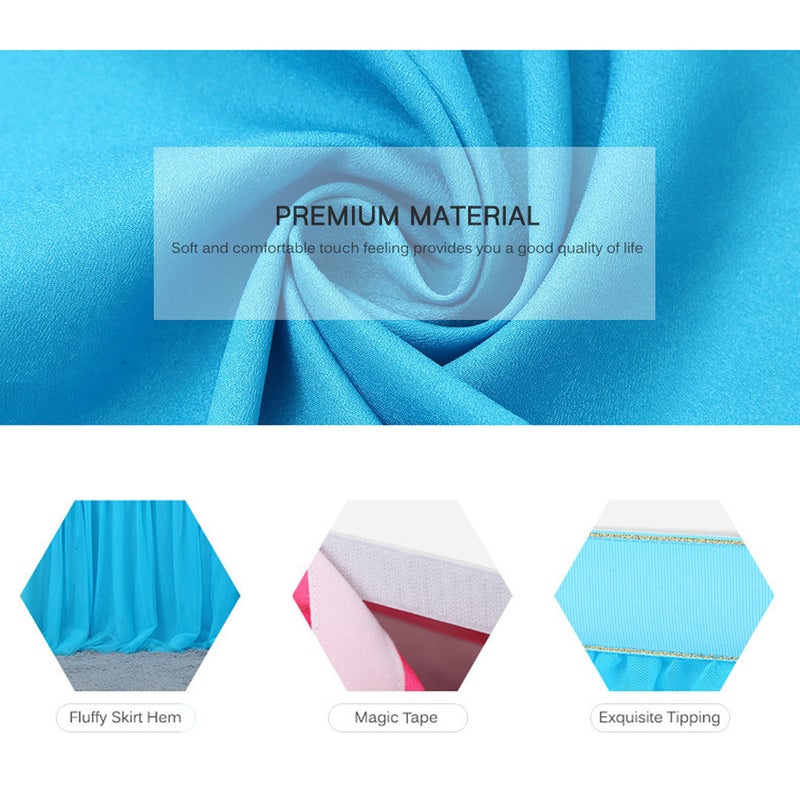 Handmade Tulle Table Skirt Blue 35 x 2 x 35cm