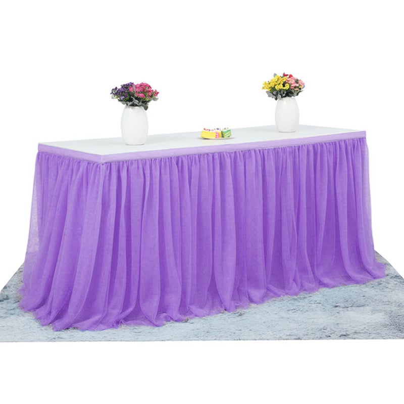 Handmade Tulle Table Skirt Purple 35 x 2 x 35cm