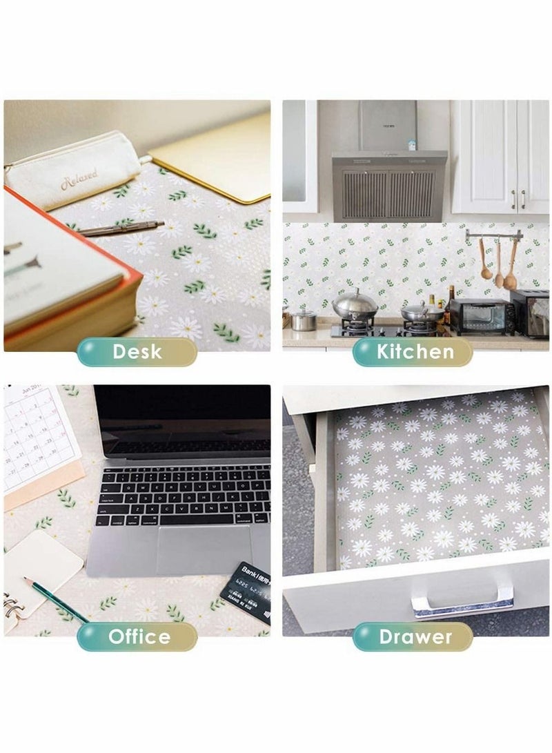 Kitchen Cabinet Liner, Shelf Paper Drawer, Cupboard, Non Adhesive Anti Mildew Slip Waterproof Drawer Mat for Home Office and (30x300cm)