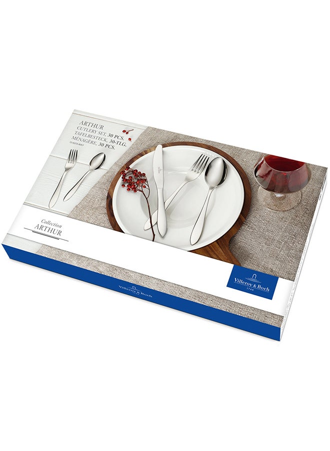 30-Piece Arthur Cutlery Set Silver