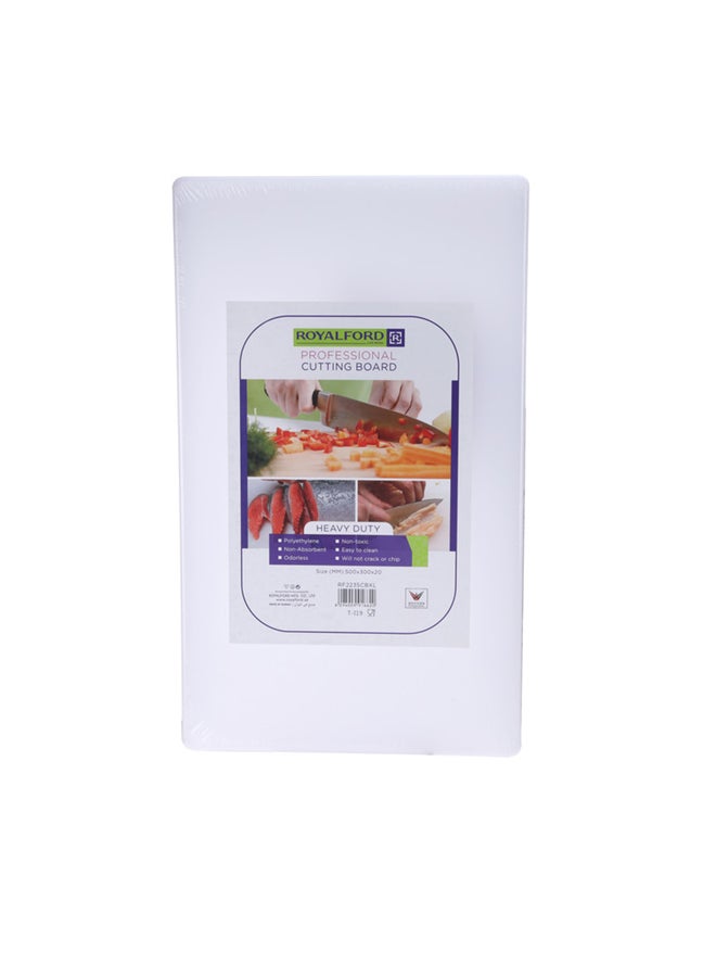 Plastic Cutting Board White 50x30x2cm