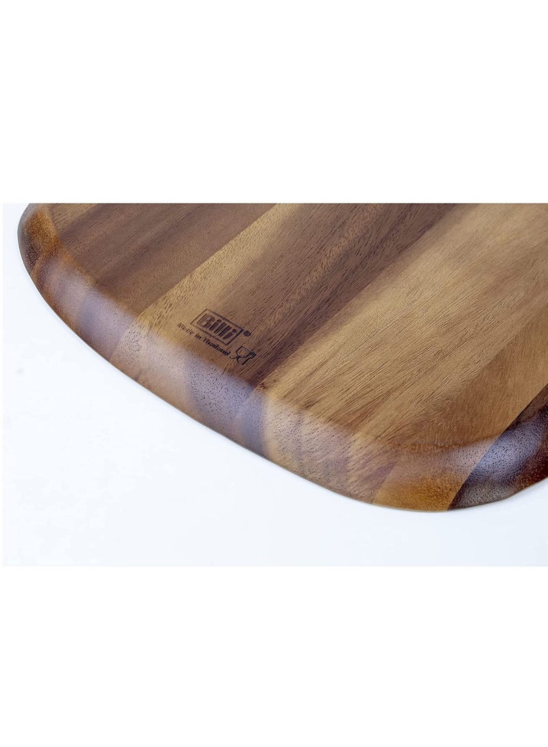 Pebble Shaped Acacia Cutting Board Serving Board 38x28 Cm