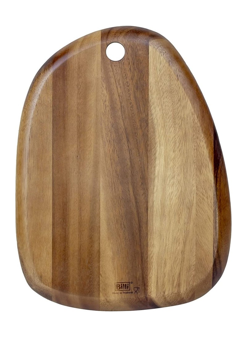 Pebble Shaped Acacia Cutting Board Serving Board 38x28 Cm