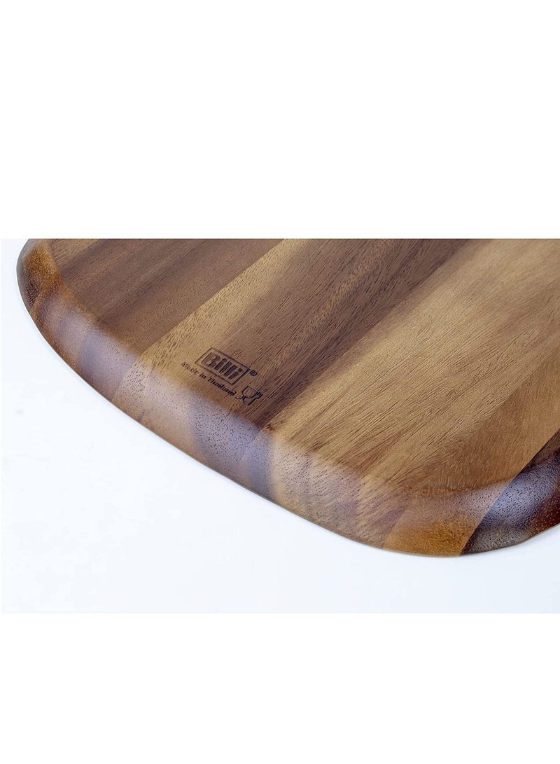 Pebble Shaped Acacia Cutting Board Serving Board 33x24 Cm