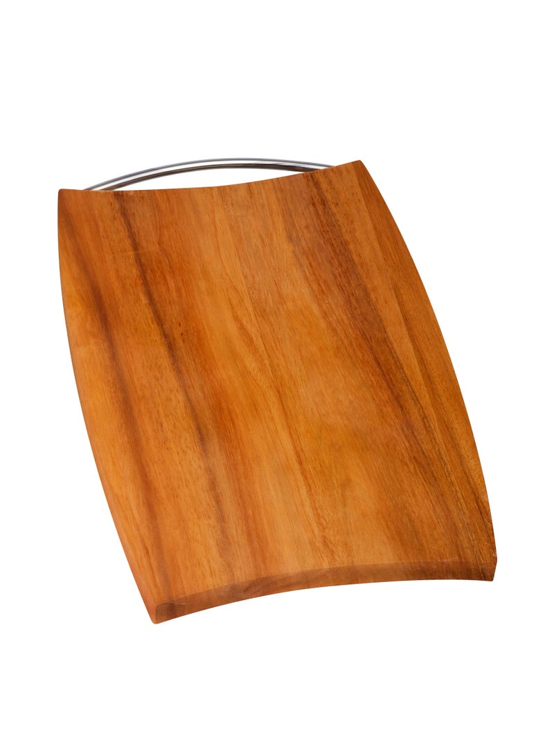 Cutting Board with Metal Handle ACA-15DC, Brown, Wooden/Metal