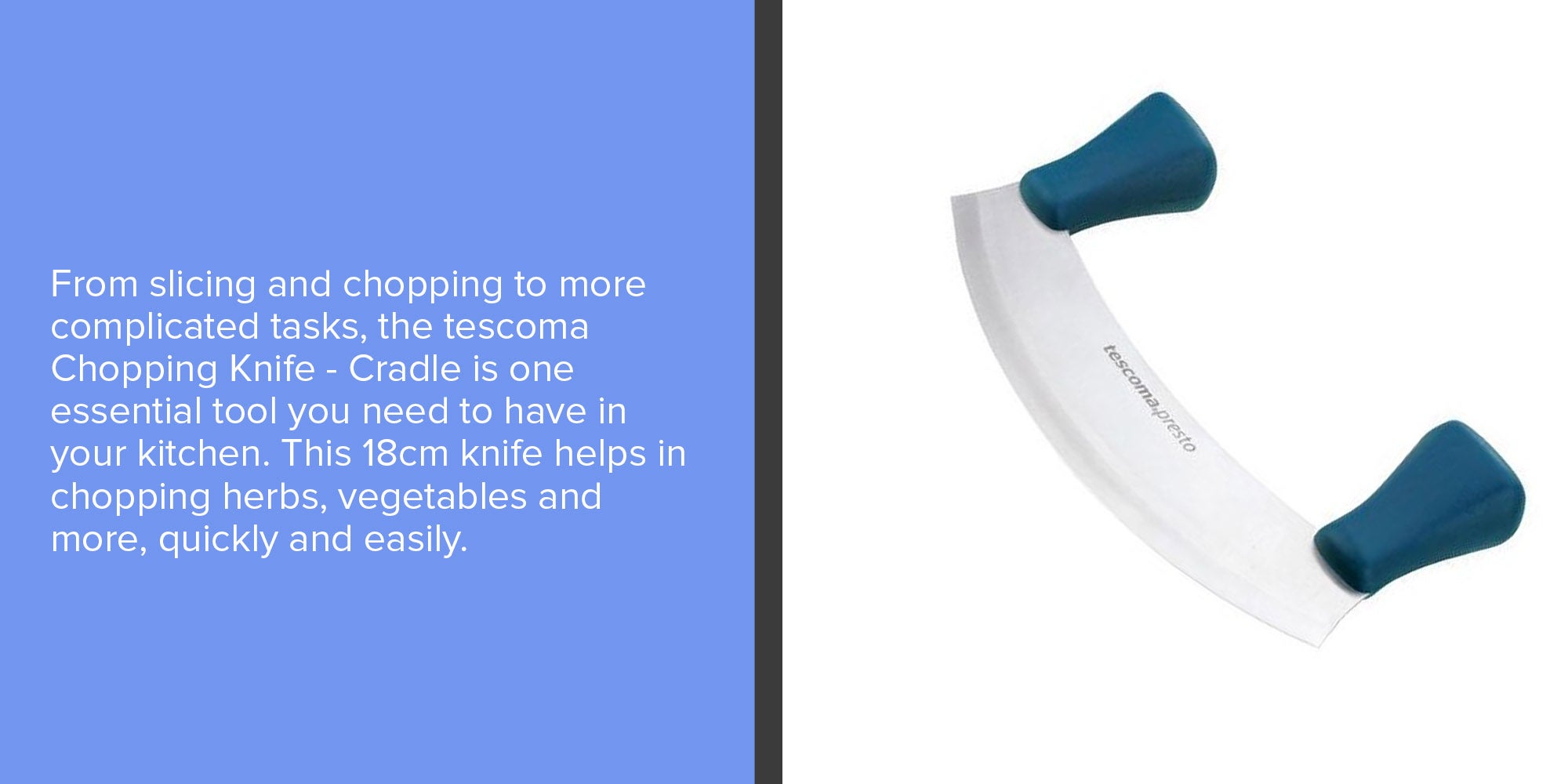 Chopping Knife Silver/Blue 18cm