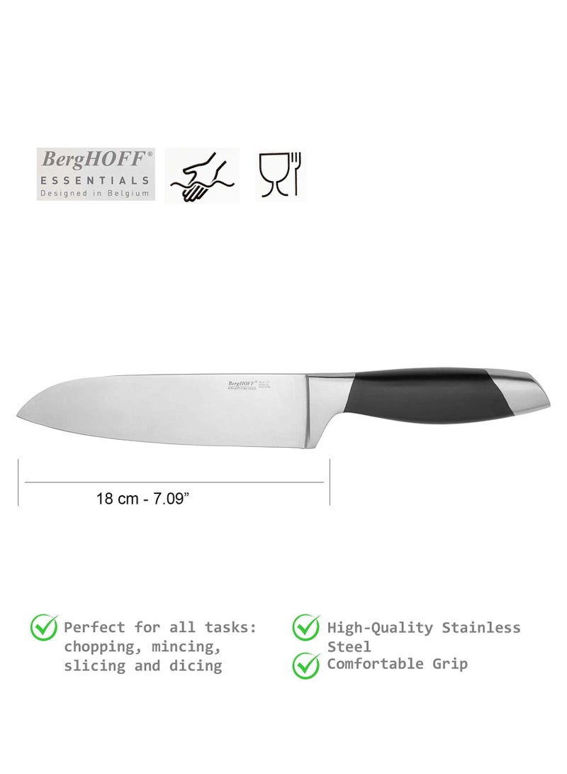 Berghoff Essentials Santoku knife Stainless Steel With Comfort Grip 18 cm Black