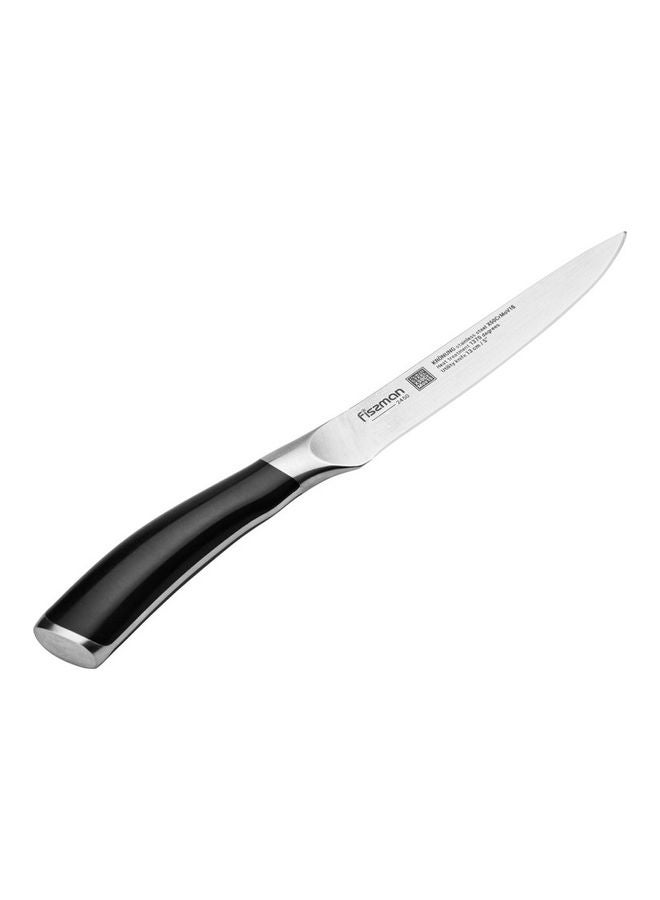 Stainless Steel Utility Knife Krönung Series Silver/Black 5inch