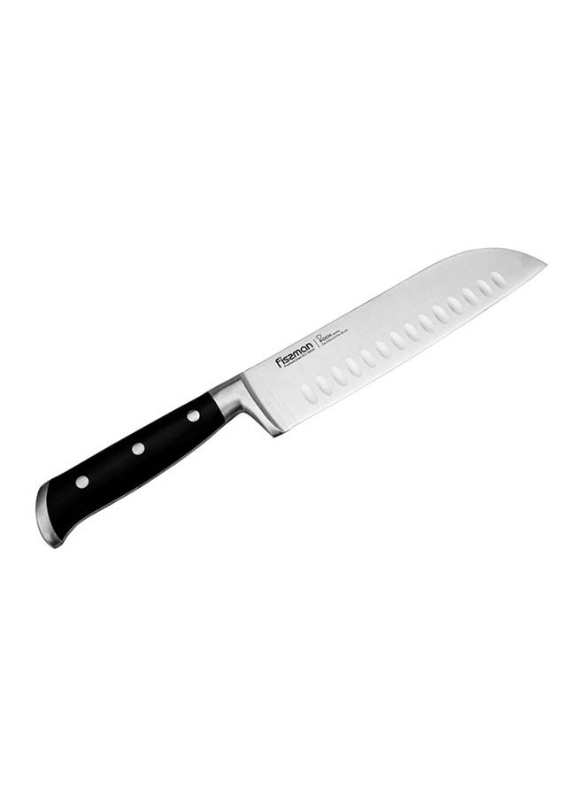 Santoku Knife Koch Series For Chopping Vegetables, Thin Slicing And Cutting Fish And Meat, Made of 5Cr15MoV Stainless Steel, Hardened to 57 HRC Ergonomic Shape Handle 7inch