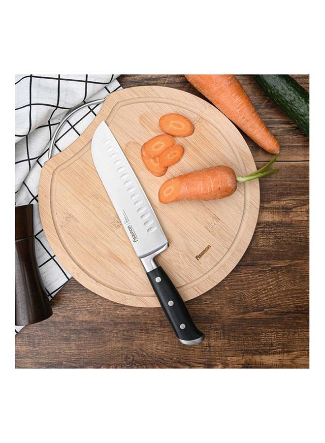 Santoku Knife Koch Series For Chopping Vegetables, Thin Slicing And Cutting Fish And Meat, Made of 5Cr15MoV Stainless Steel, Hardened to 57 HRC Ergonomic Shape Handle 7inch