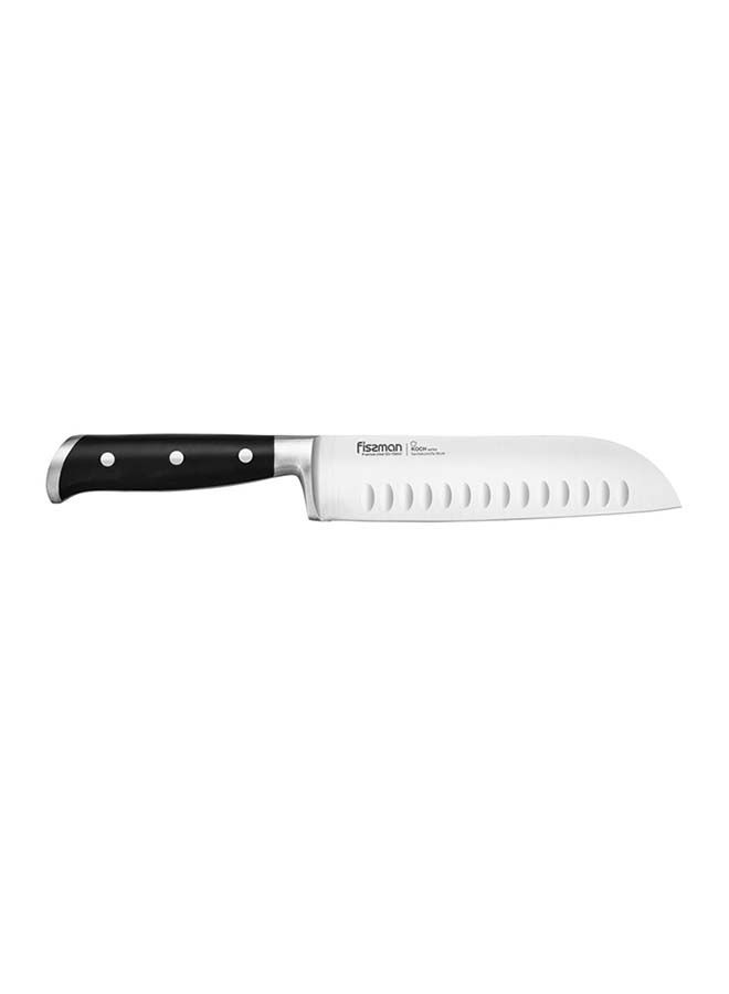 Santoku Knife Koch Series For Chopping Vegetables, Thin Slicing And Cutting Fish And Meat, Made of 5Cr15MoV Stainless Steel, Hardened to 57 HRC Ergonomic Shape Handle 7inch