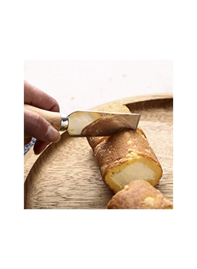 Pieces Set Cheese Knives with Bamboo Wood Handle Steel Stainless Cheese Slicer Cheese Cutter (Bamboo Handle)