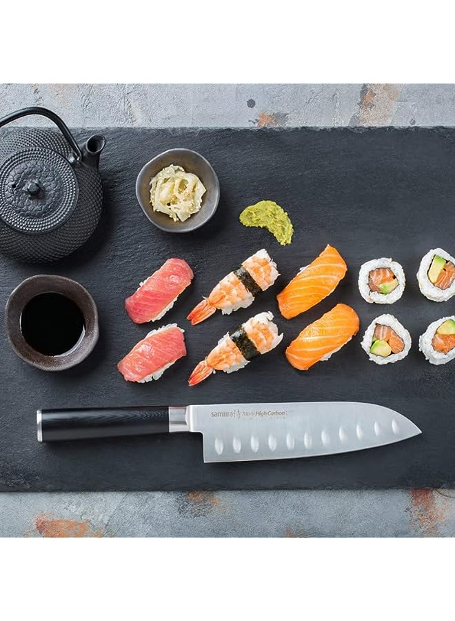 MO-V Asian Professional Japanese Santoku Hollow Ground 7,0