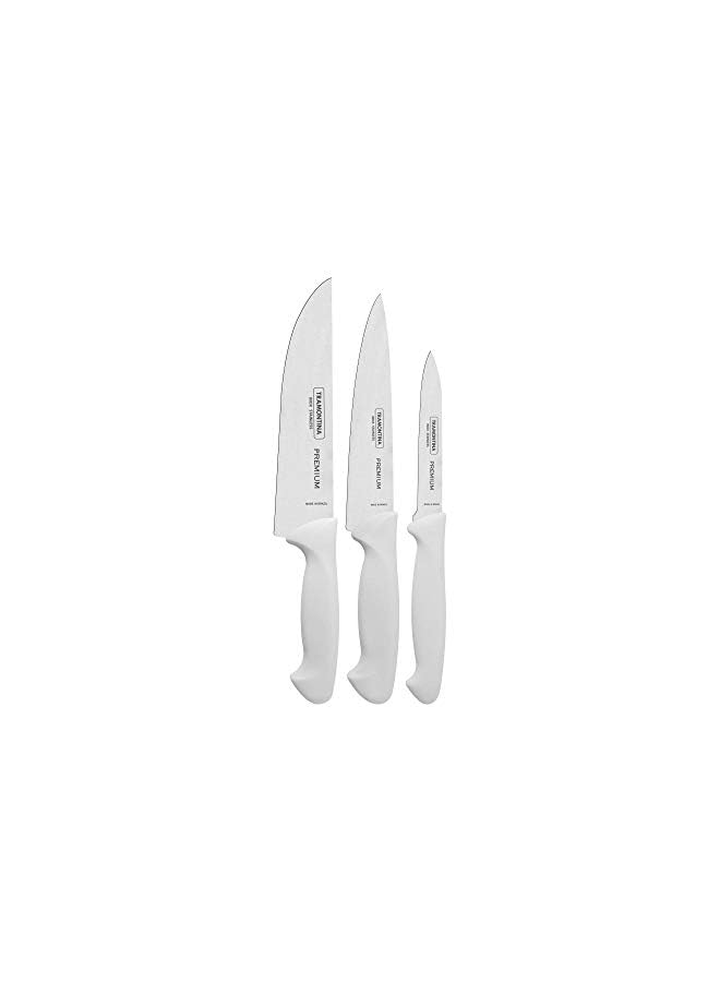 3 Piece Knife Set - Stainless Steel Flatware Silverware Set Sharp Professional Kitchen Chef Cooking Knives set Blue