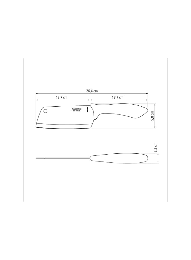 Affilata 5 Inches Cleaver with Stainless Steel Blade and Black Polypropylene Handle