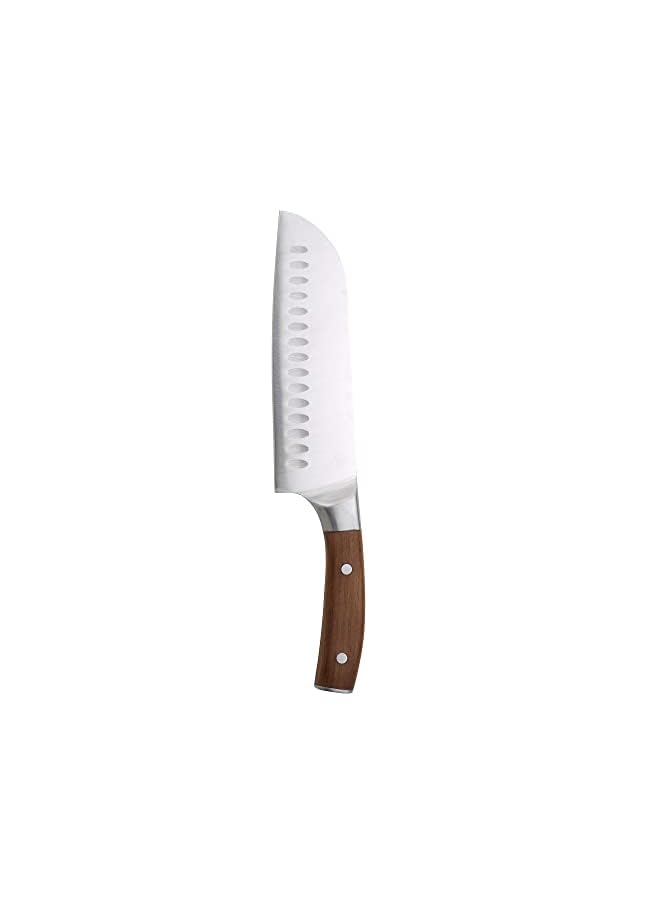 Wolfsburg Santoku Knife, 17.5 Cm, Stainless Steel, Wooden Handle, Bg39161Br, Silver