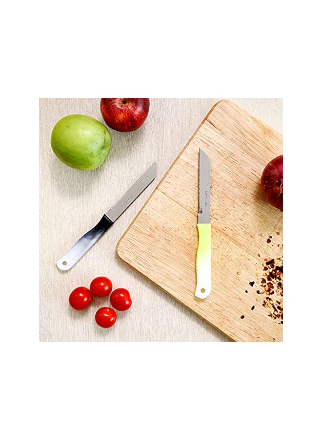 DC1838 12Pcs Steak Knife Set - Stainless Steel Fruit Razor Sharp Blades | Ultra Cooking Knives, Perfect for Carving & Chopping Best Kitchen Gift Lovers Chefs