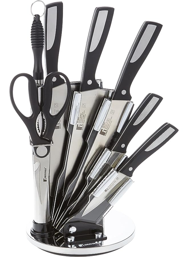 Resa 8 Pcs Knife Set, Stainless Steel, Black, BG3949