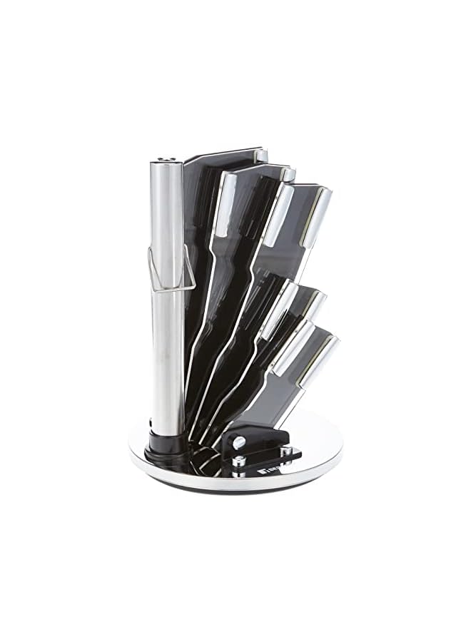 Resa 8 Pcs Knife Set, Stainless Steel, Black, BG3949