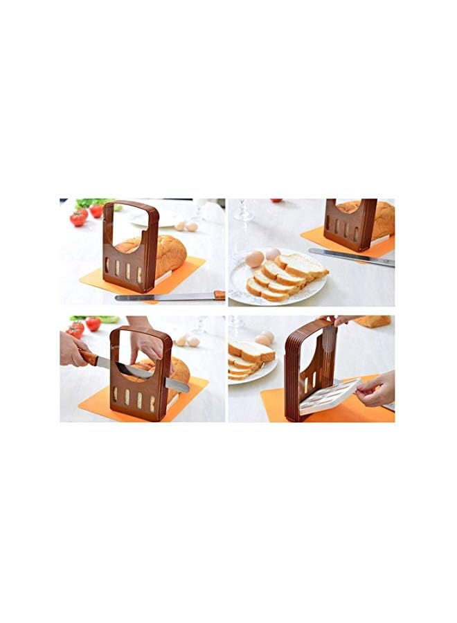 Bread Slicer Foldable Adjustable Compact Bread Sandwich Cutter Toast Slicer Plastic Bagel Slicer Loaf Cutter