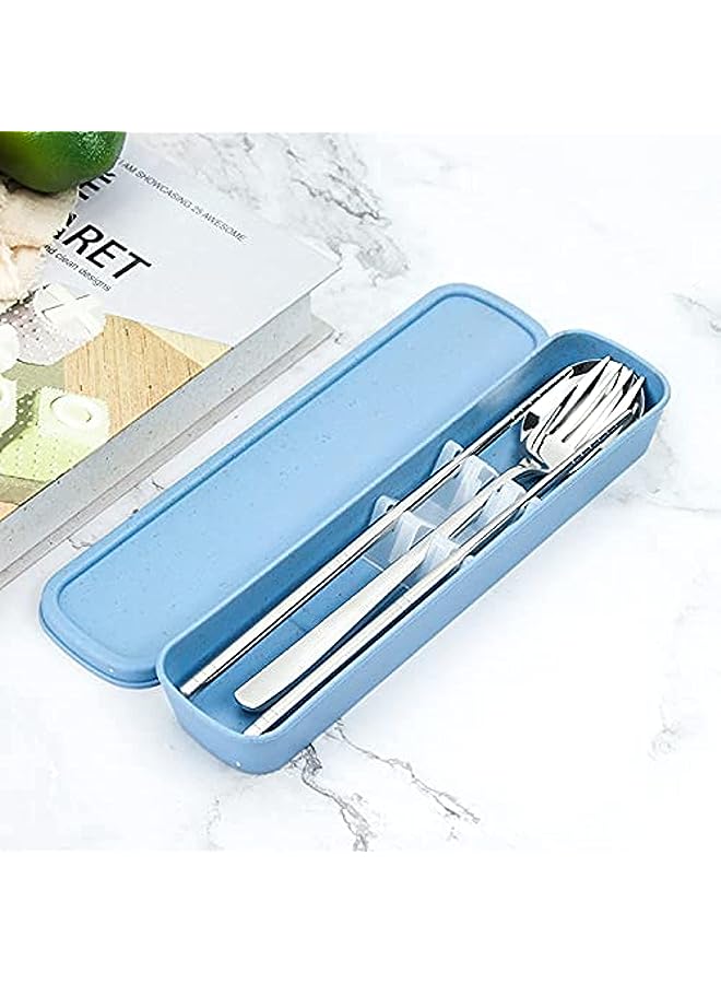 Steel Flatware Set Food Chopsticks Fork Spoon Cutlery Set Dessert Spoon Dinnerware Set With Box