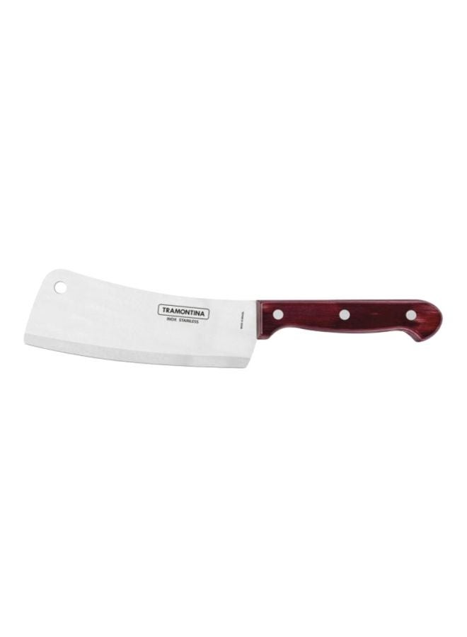 Polywood Handle Cleaver Silver/Brown 6inch