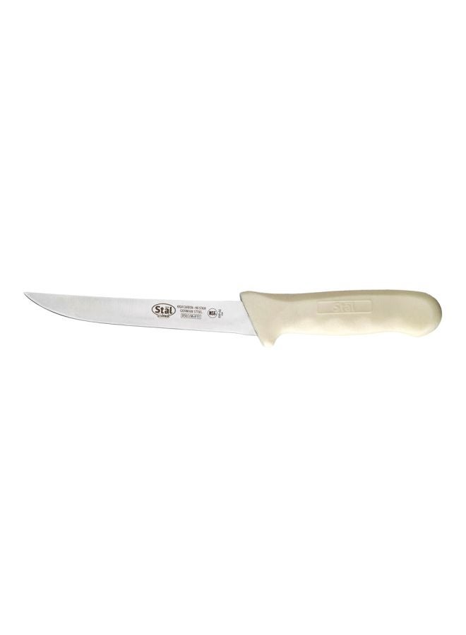 Wide Stiff Boning Knife Silver/White 6inch