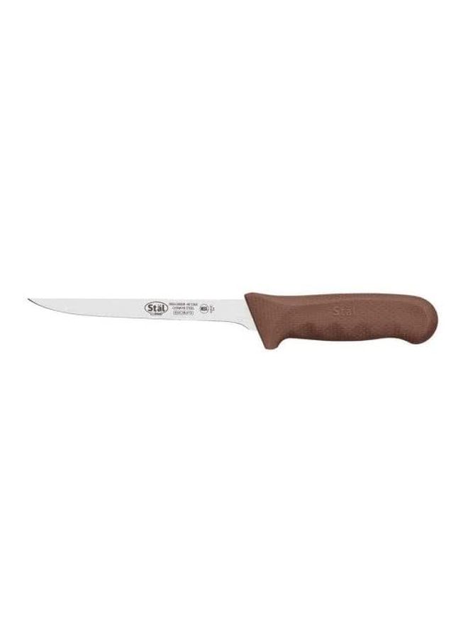 Curved Boning Knife Brown/Silver 6inch