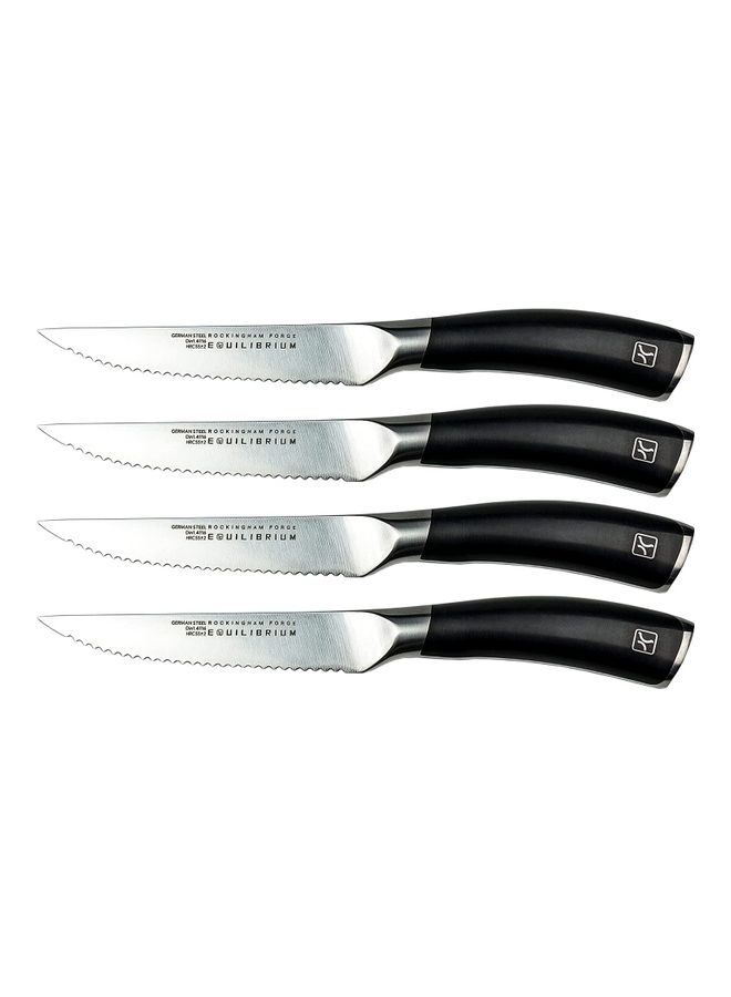 4-Piece Premium German Stainless Steel Steak Knife Set Black ‎30  X  17.5  X  2cm