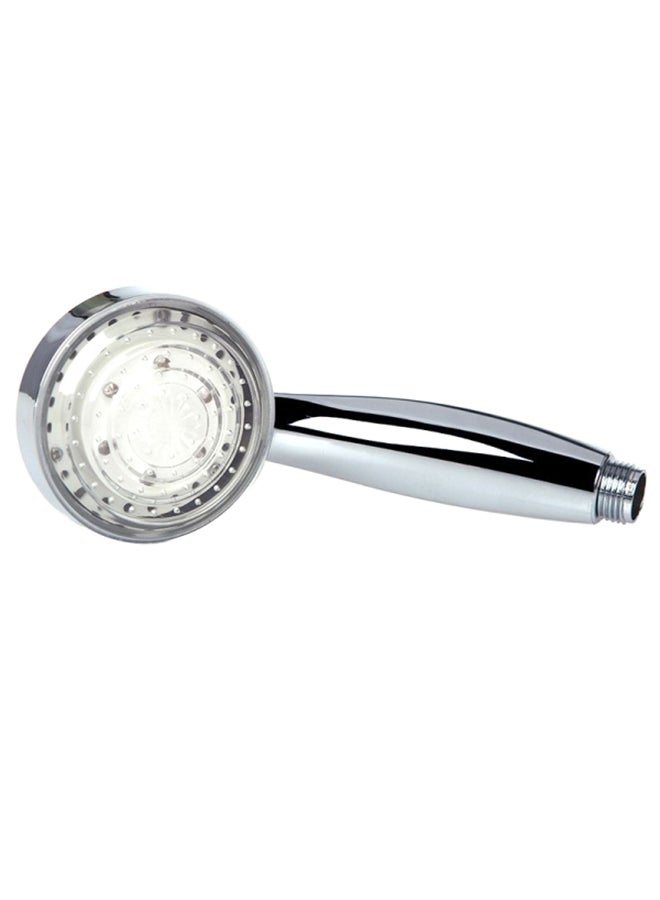 Automatic 7 Colour LED Lights Shower Head Silver/White Standard