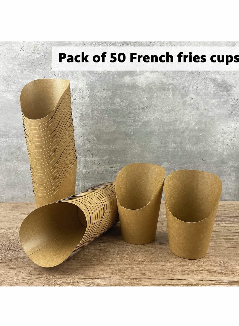 French Fries Holder, 14oz Disposable Paper French Fry Cups Charcuterie Cups for all Occasions (14oz) 100 Pcs