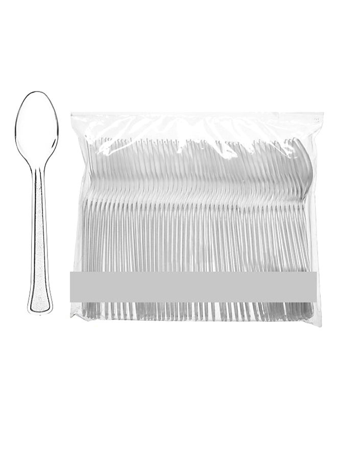 Acrylic Clear Party Spoon Disposable 50 Piece