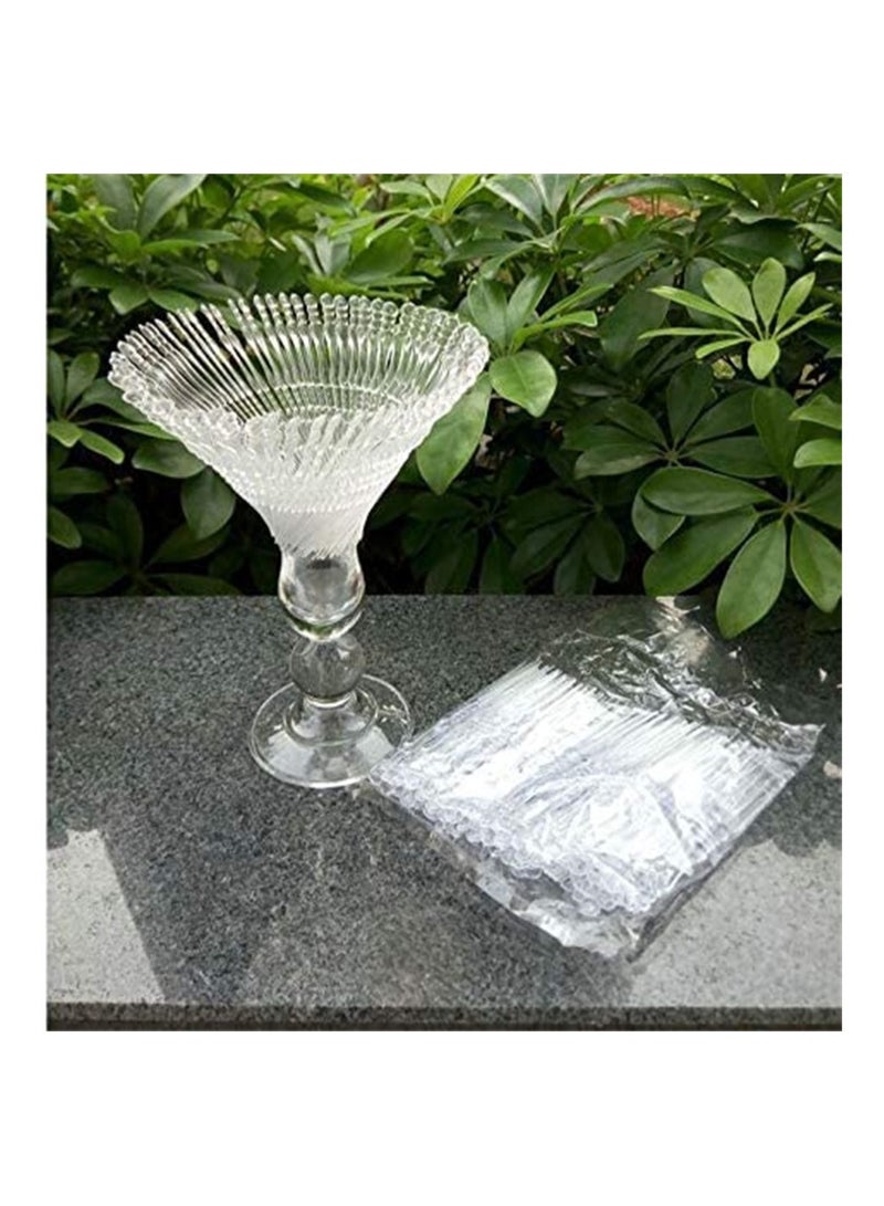 Disposable Plastic Fruit Forks, Azonee Mini Forks Bistro Cocktail Forks Tasting Appetizer Forks Set Mini Cake Forks (plastic Fruit-Fork plastic) 200 PCS