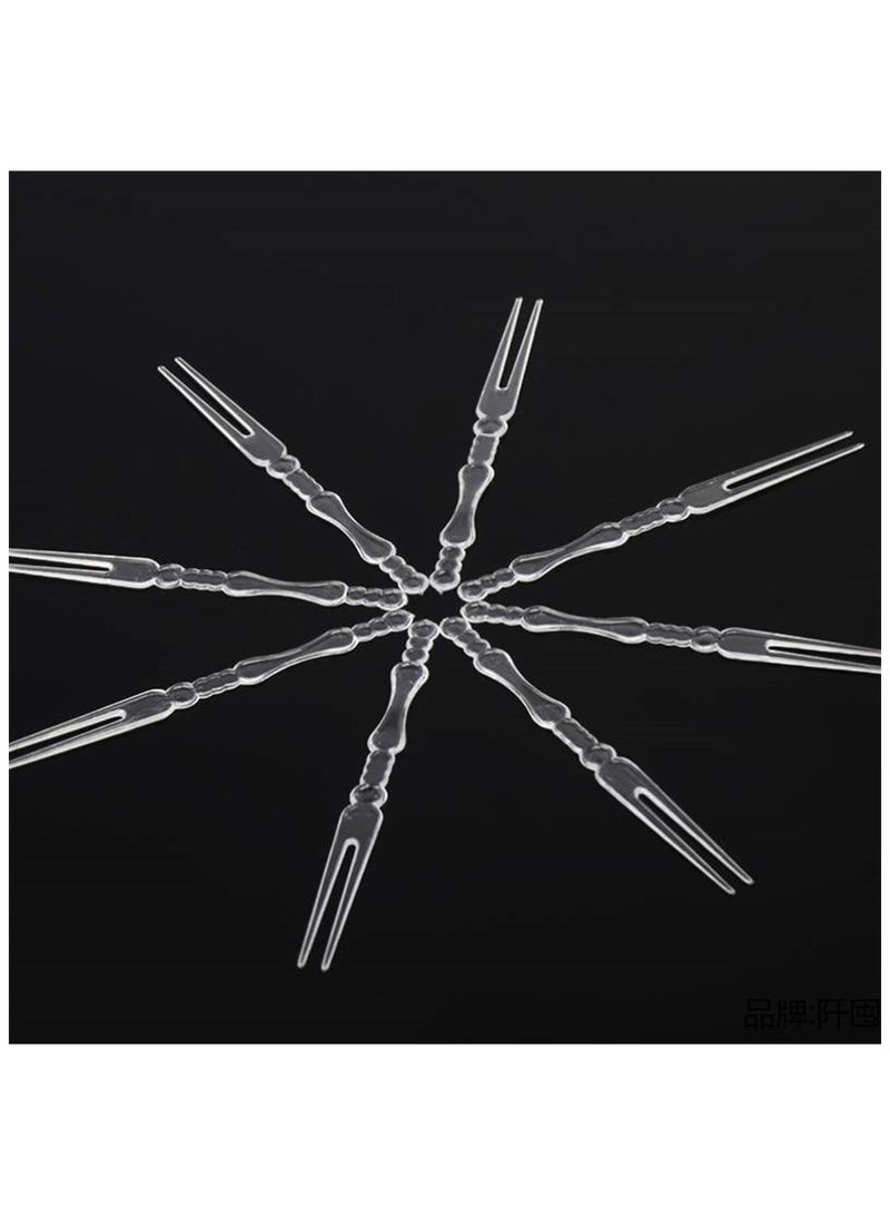 Disposable Plastic Fruit Forks, Azonee Mini Forks Bistro Cocktail Forks Tasting Appetizer Forks Set Mini Cake Forks (plastic Fruit-Fork plastic) 200 PCS