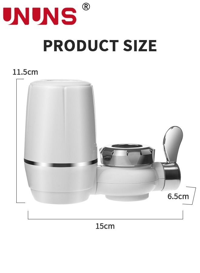 Faucet Water Filter,Water Purifier For Faucet With 1 Filter,Multi-Stage Advanced Faucet Water Filter System Removes Chlorine,Sediment, Chemicals Suitable For Kitchen And Bathroom