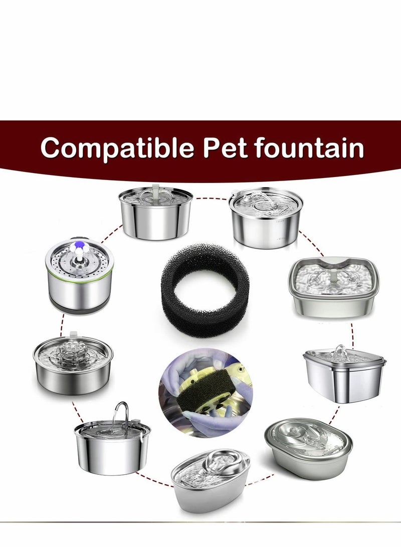Sponge Filter for Cat Fountain Replacement Pet Water Foam Doggie Dispenser Accessories Dog Rabbit Drinking 8 Pieces