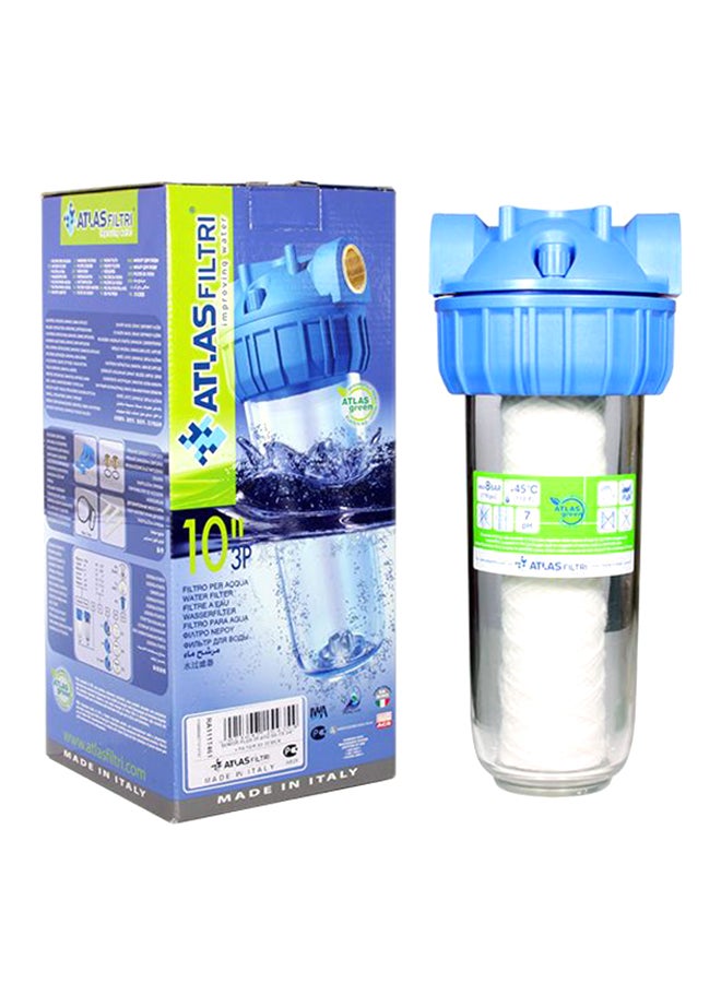 In Line Water Filter Clear/Blue/White 30cm