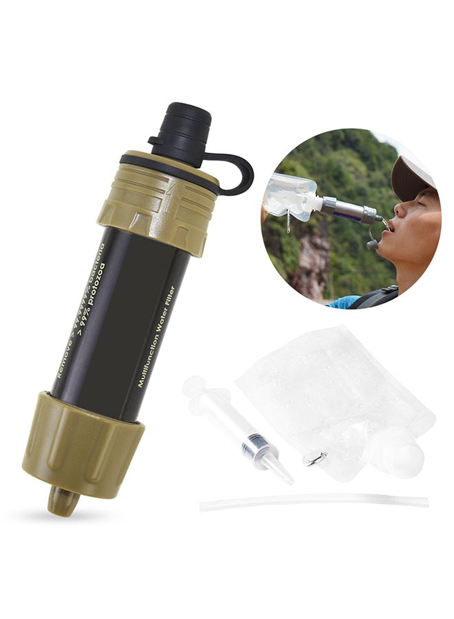 Outdoor Water Straw Filtration System Khaki/Black