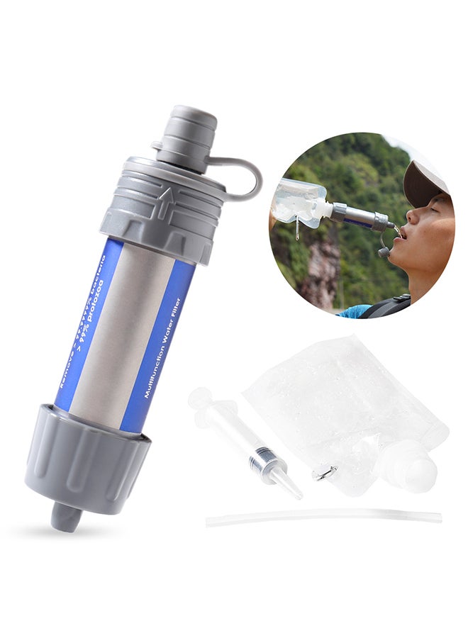 Outdoor Water Straw Filtration System Grey/Blue