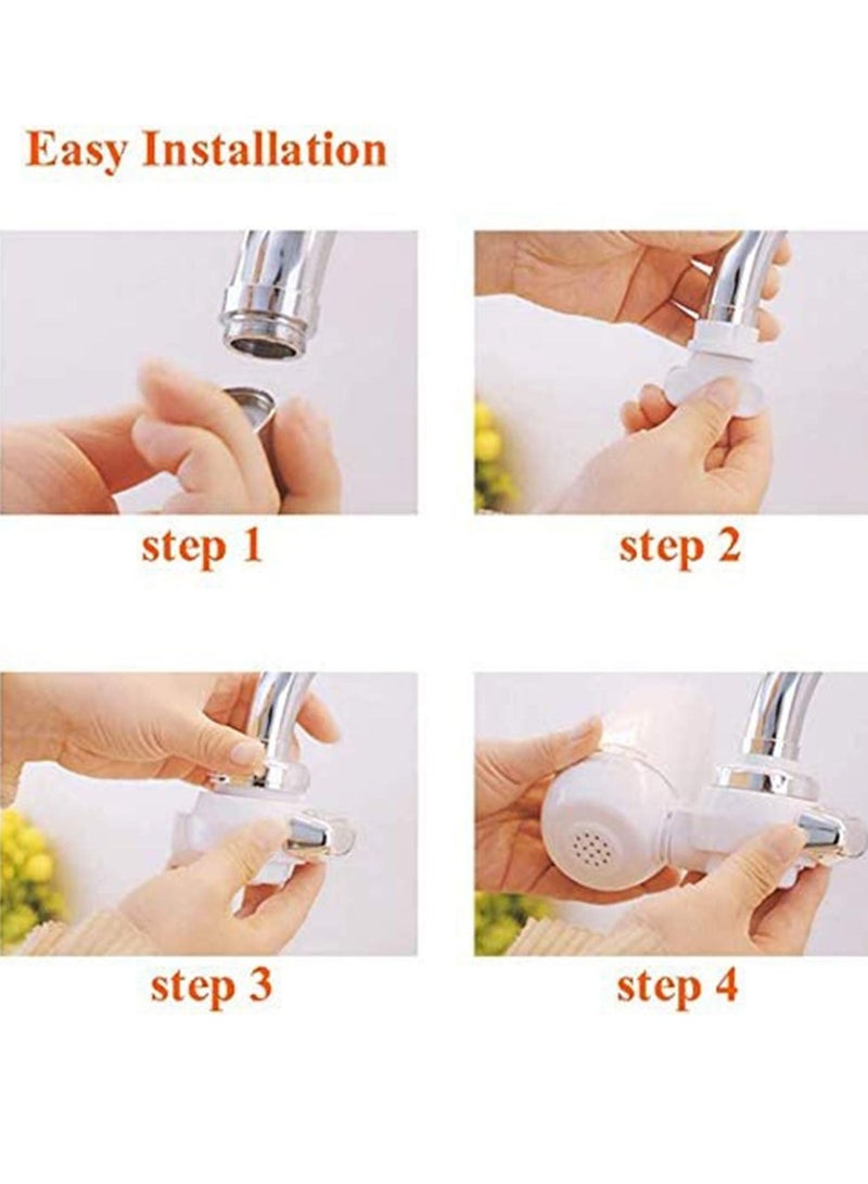 Ceramic Faucet Filter Multi-Stage Advanced Water System Removes Chlorine, Sediment, Chemicals Suitable for Most Taps, Home Kitchen Healthy Drinking