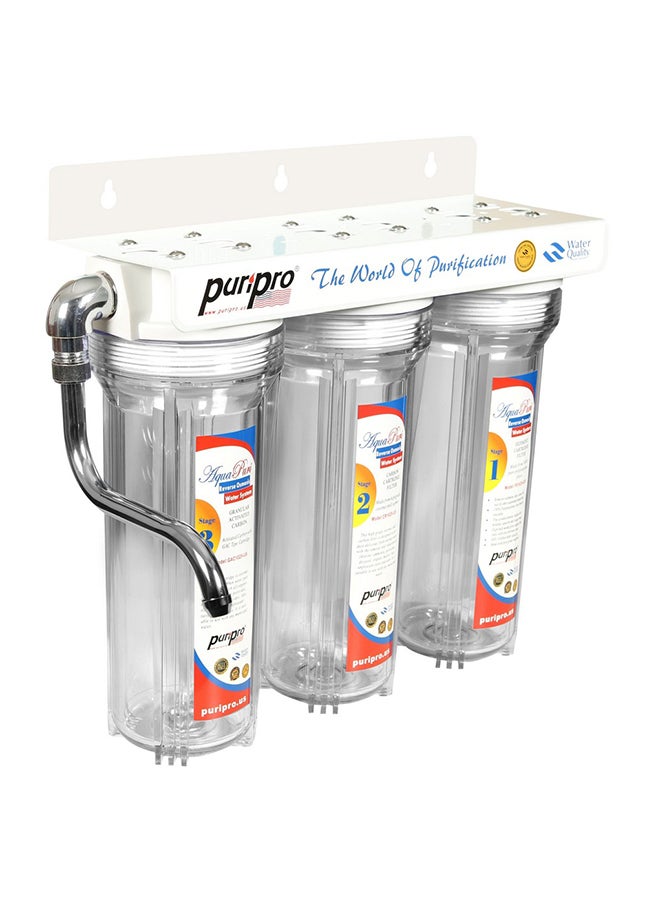 Triple Stage Drinking Water Purifier Clear 36x22x15centimeter