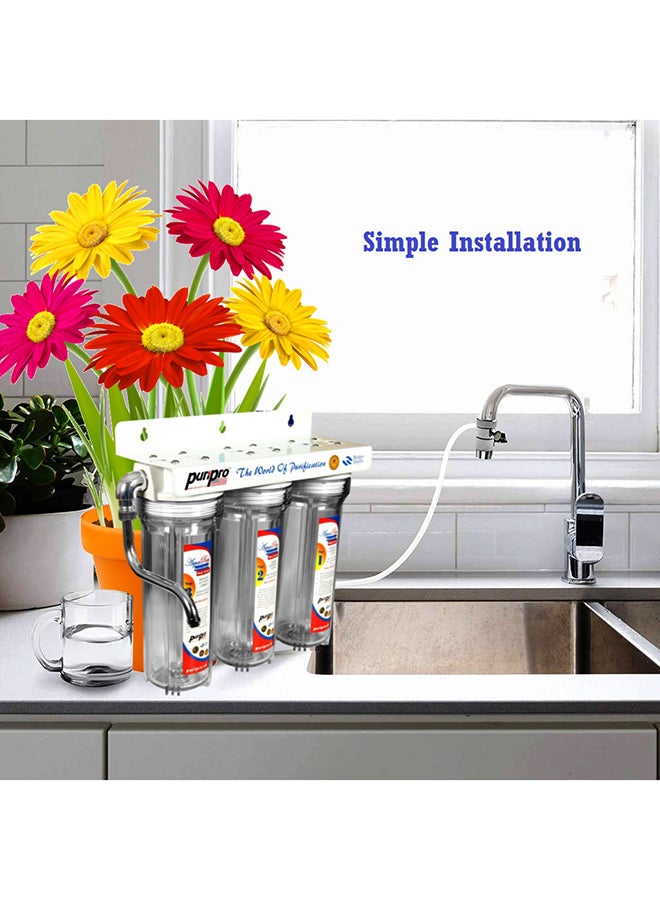 Triple Stage Drinking Water Purifier Clear 36x22x15centimeter