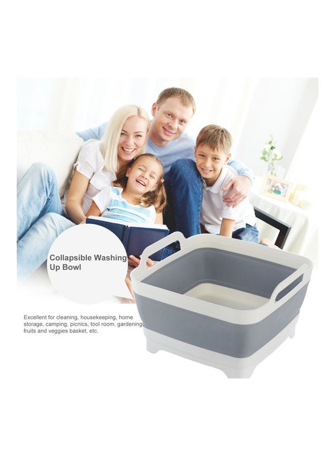 Collapsible Sink with Drainer Grey/White