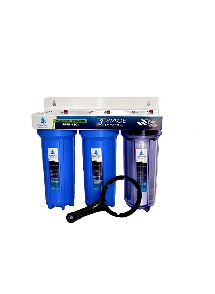 3 Stage Water Purifier System Tankless, High Capacity, Sediment + Carbon + Carbon