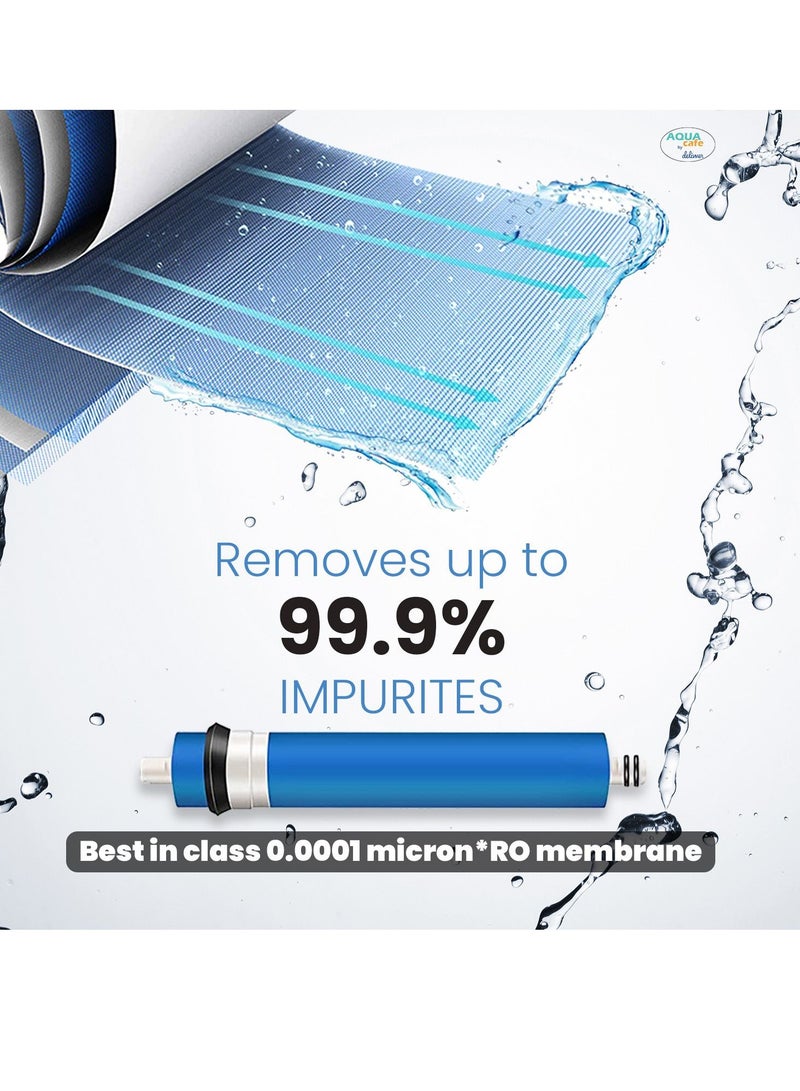 AquaCafe GER50-7s Under Sink Water Filter, Reverse Osmosis UV Mineralization 50 GDP,  Reduces 99% of Chlorine