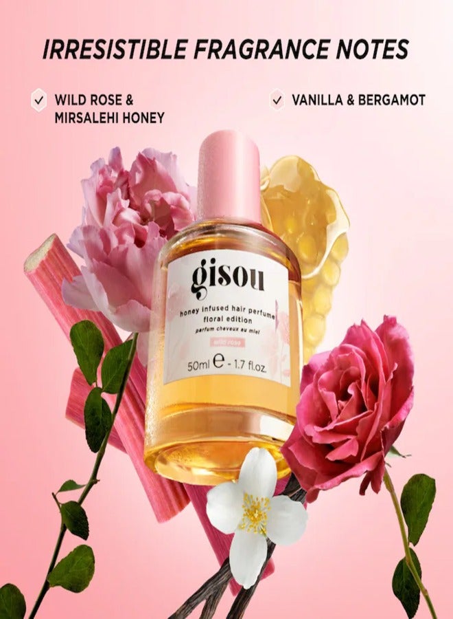 Gisou Mini Honey Infused Hair Perfume - Wild Rose 1.7 oz / 50 ml