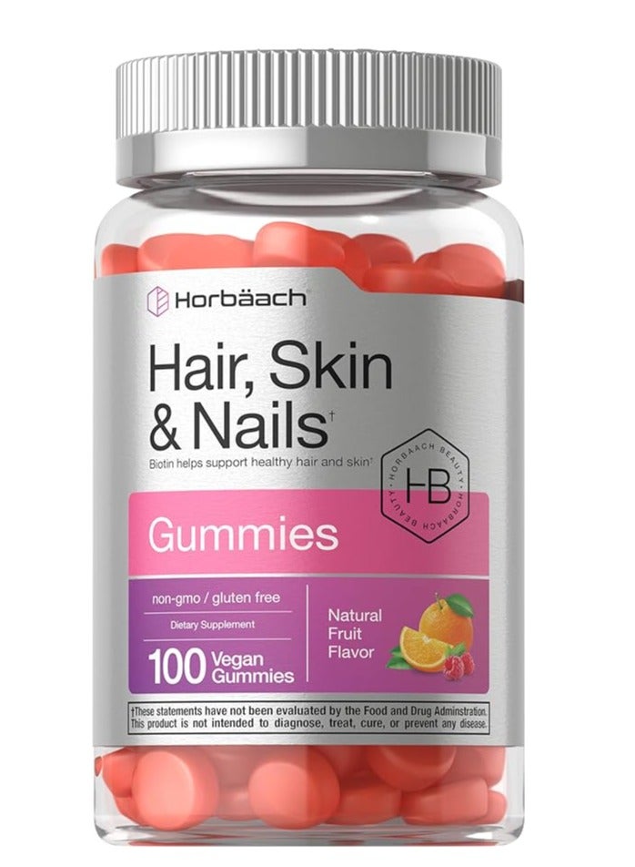 Horbaach Hair Skin and Nails Gummies 100 Count