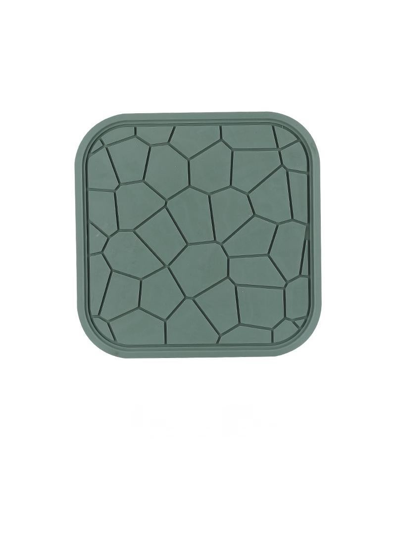 4 pcs Creative heat insulation mat, anti slip kitchen table mat, easy to clean, high-temperature resistant coaster